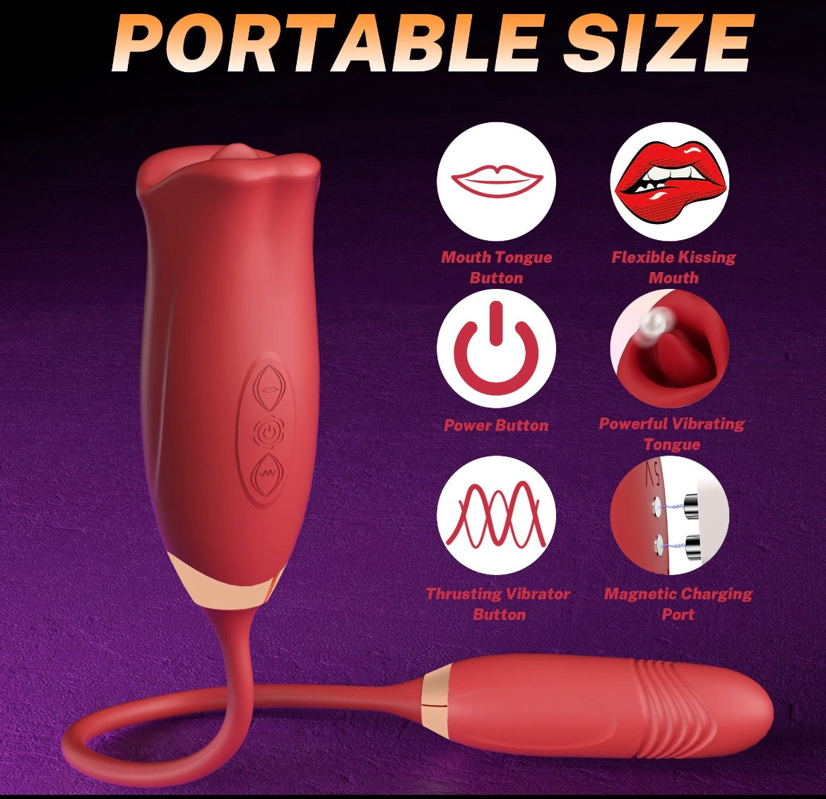 Sheet Soaker Toy 🌹(Mouth Licking Vibrator And Thrusting Vibration Bullet Stimulator Regular price)