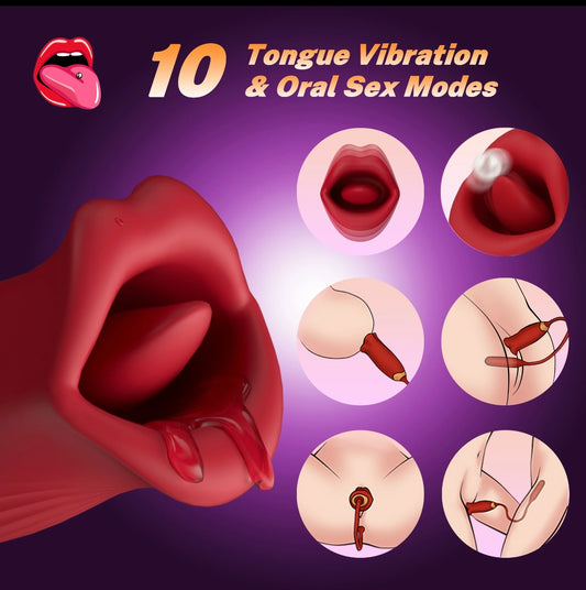 Sheet Soaker Toy 🌹(Mouth Licking Vibrator And Thrusting Vibration Bullet Stimulator Regular price)